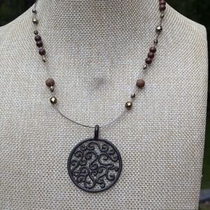 NY Collection Brown Vintage-Inspired Necklace